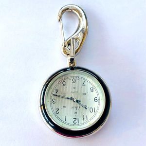 Collezio Clip On Pocket Watch Silver Tone